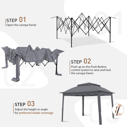COOS BAY 11x11 Pop Up Gazebo with Mesh Netting