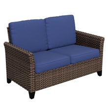 Load image into Gallery viewer, COOS BAY Harbor Retreat Wicker Patio 2 Seat Loveseat Sofa