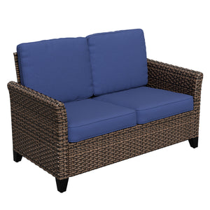 COOS BAY Harbor Retreat Wicker Patio 2 Seat Loveseat Sofa