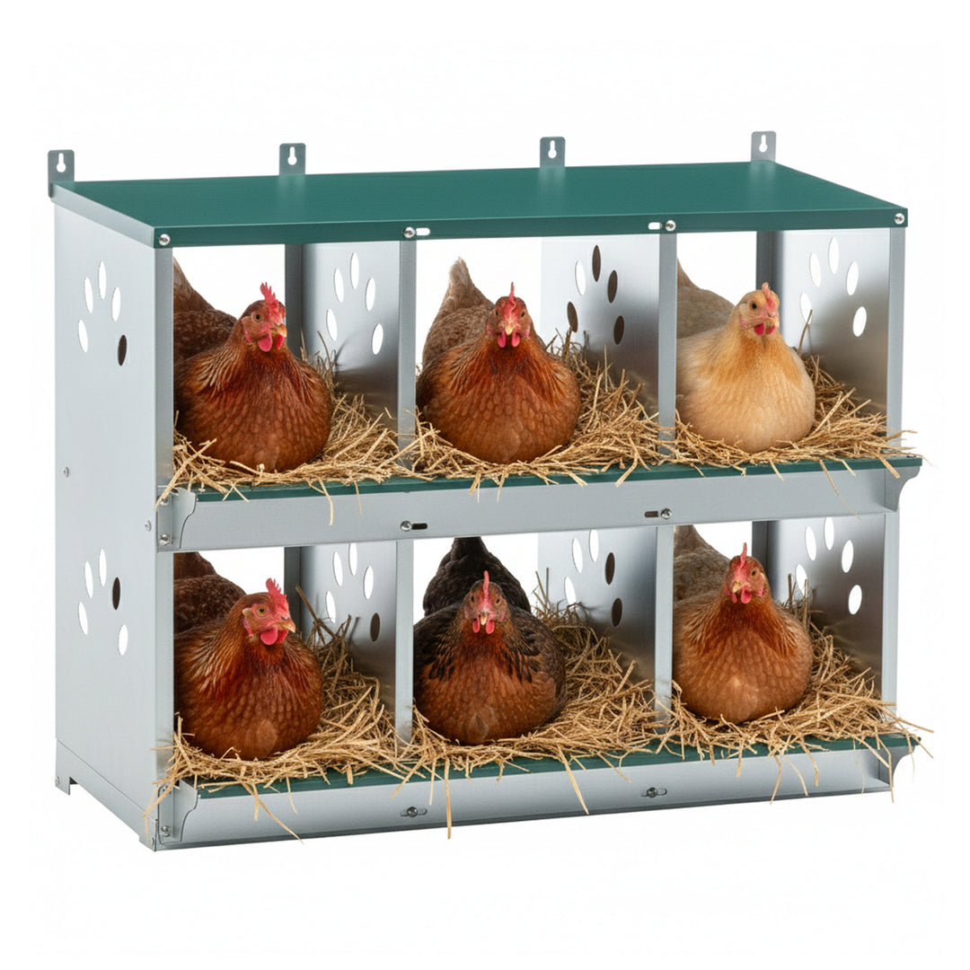 COOS BAY Metal Chicken Nesting Box, Green