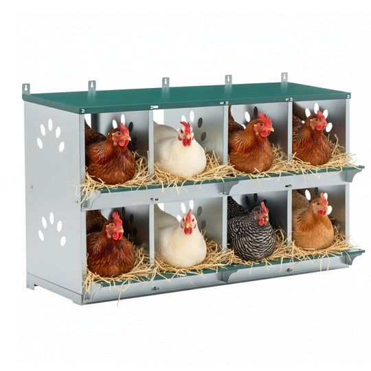 COOS BAY Metal Chicken Nesting Box, Green