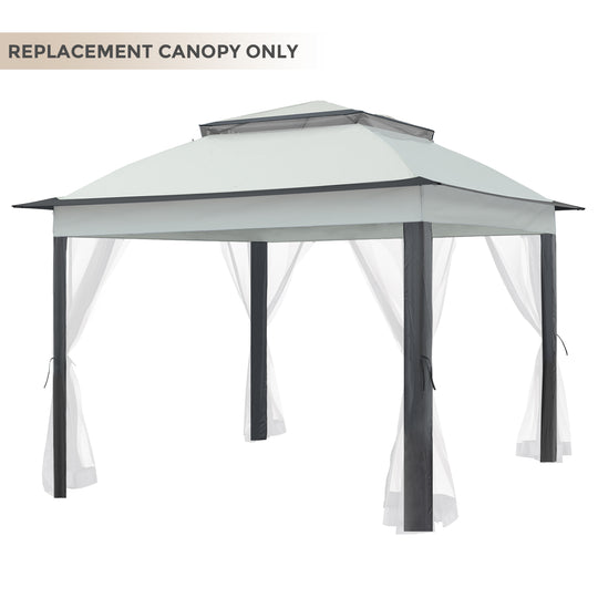 COOS BAY 11x11 Replacement Gazebo Top with Air Vent Sunshade Polyester Top Cover Only