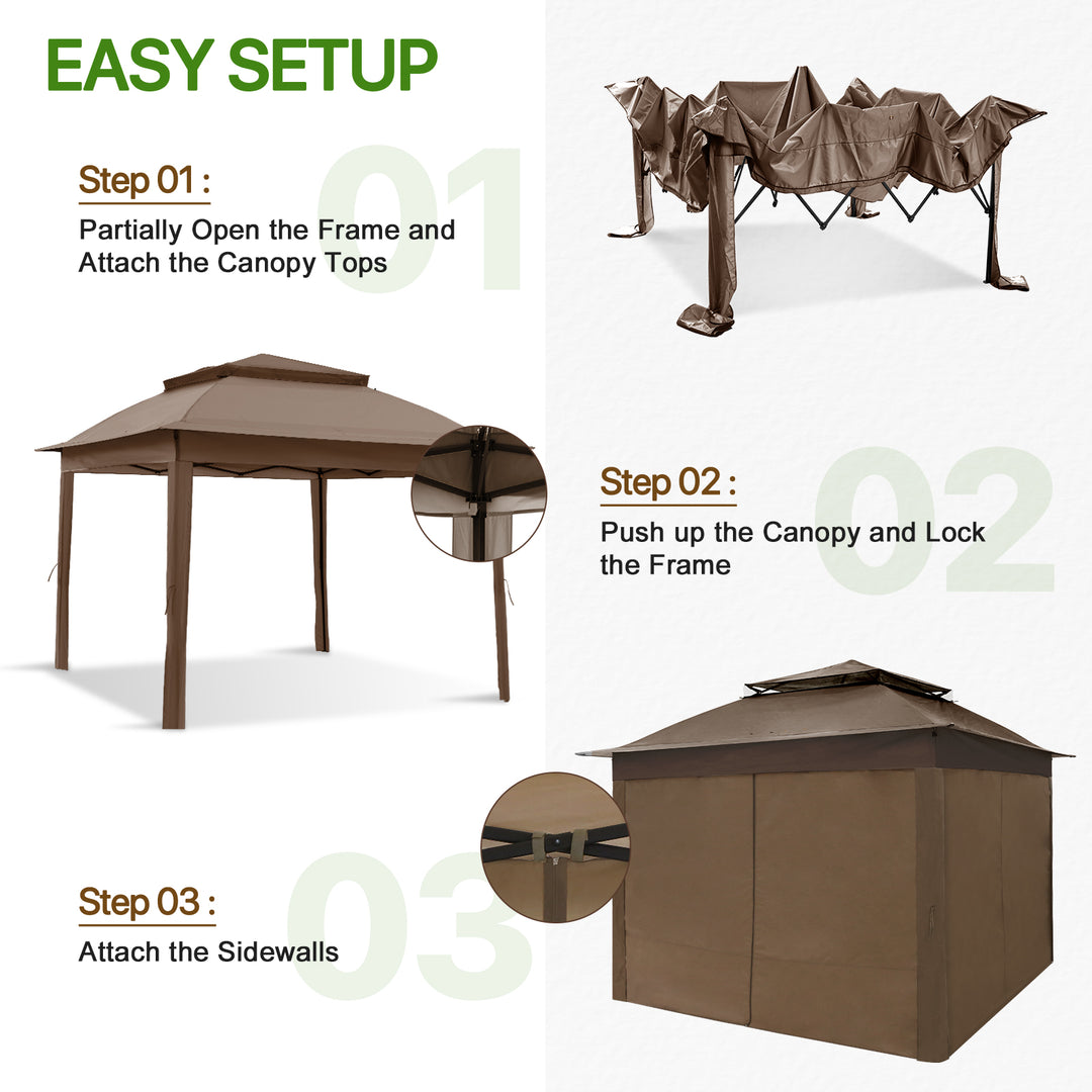 COOS BAY 11x11 Pop Up Gazebo with 4 Sidewalls