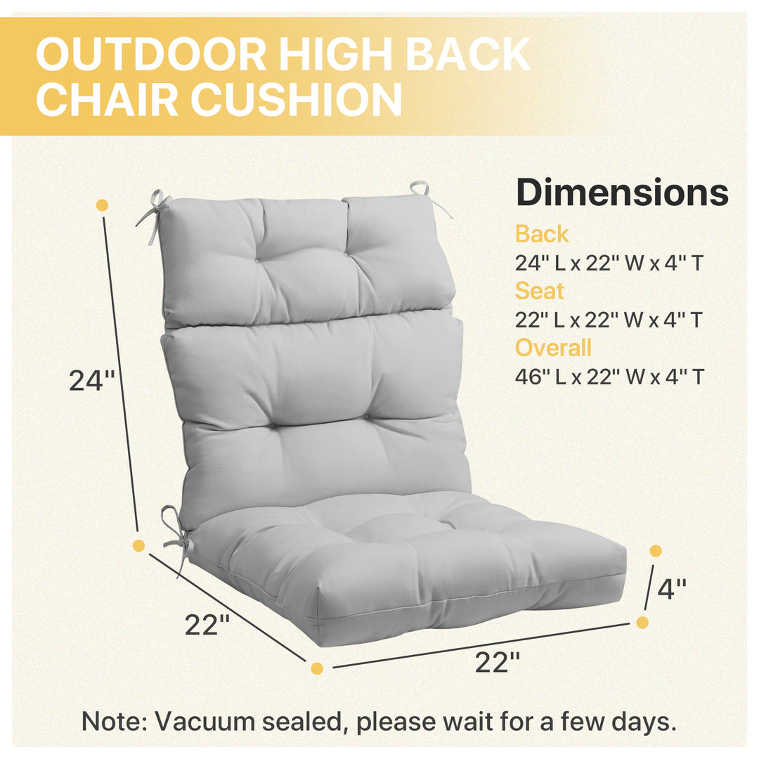 COOS BAY Outdoor Chair Cushions High Back 46x22 Inch, 1 Pack