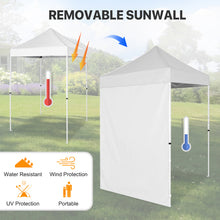 Load image into Gallery viewer, COOS BAY 5x5 Outdoor Portable Canopy Tent with One Removable Sunwall