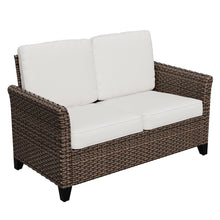 Load image into Gallery viewer, COOS BAY Harbor Retreat Wicker Patio 2 Seat Loveseat Sofa