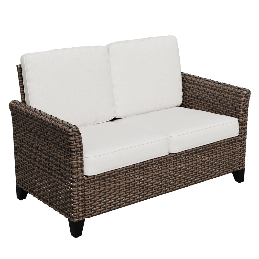 COOS BAY Harbor Retreat Wicker Patio 2 Seat Loveseat Sofa