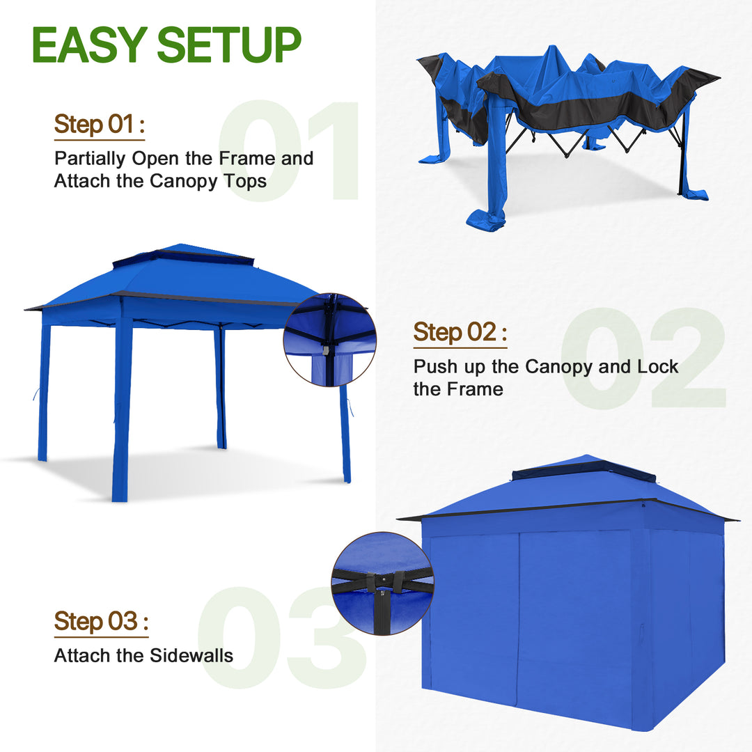 COOS BAY 11x11 Pop-up Instant Gazebo with 4 Sidewalls