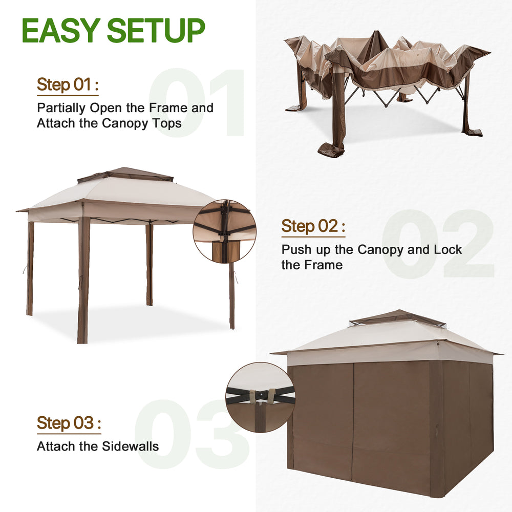 COOS BAY 11x11 Pop Up Gazebo with 4 Sidewalls