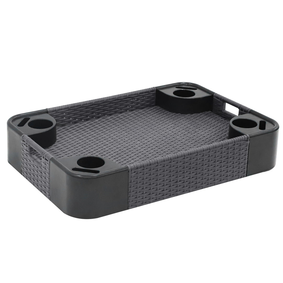 COOS BAY 35''x24'' Rectangular Floating Drink Holder for Pool and Hot Hub