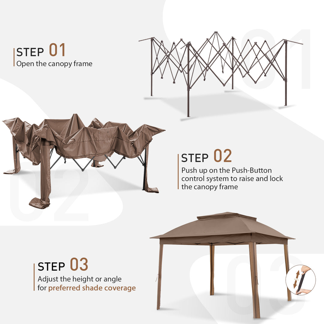 COOS BAY 11x11 Pop Up Gazebo with Mesh Netting