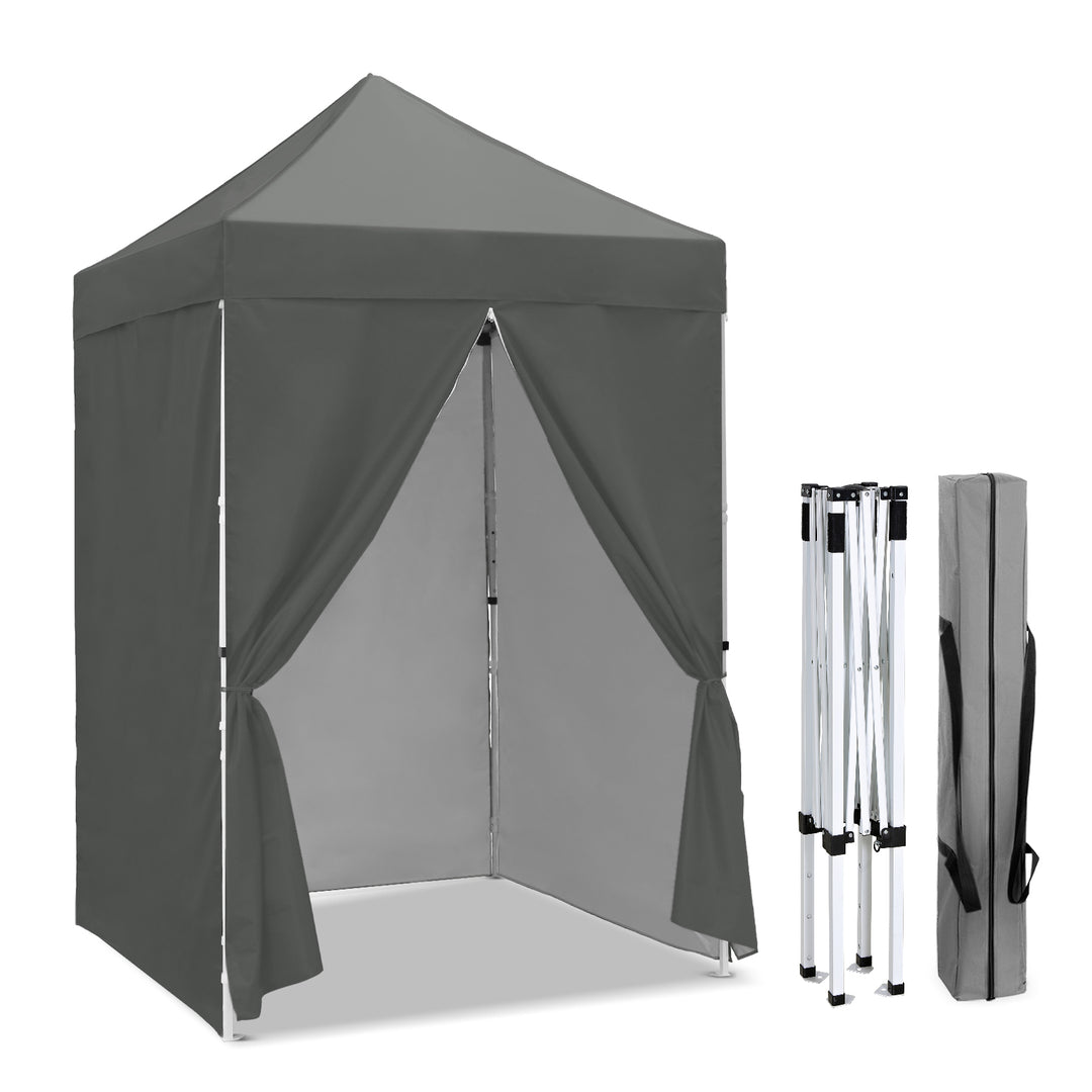 COOS BAY 5x5 Pop-up Instant Outdoor Canopy with 4 Side Wall Panels, Carry Bag
