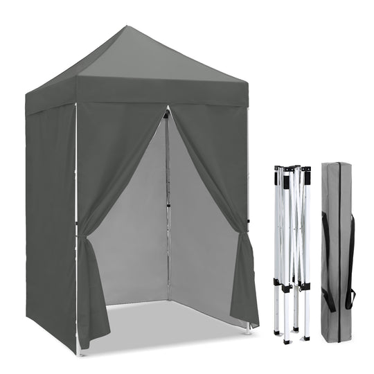 COOS BAY 5x5 Pop-up Instant Outdoor Canopy with 4 Side Wall Panels, Carry Bag