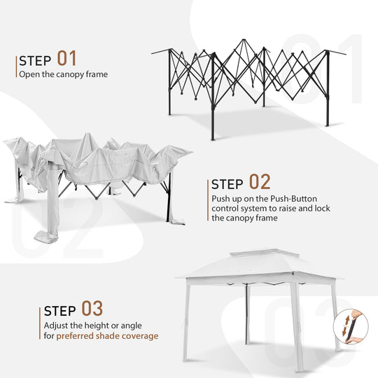COOS BAY 11x11 Pop Up Gazebo with Mesh Netting