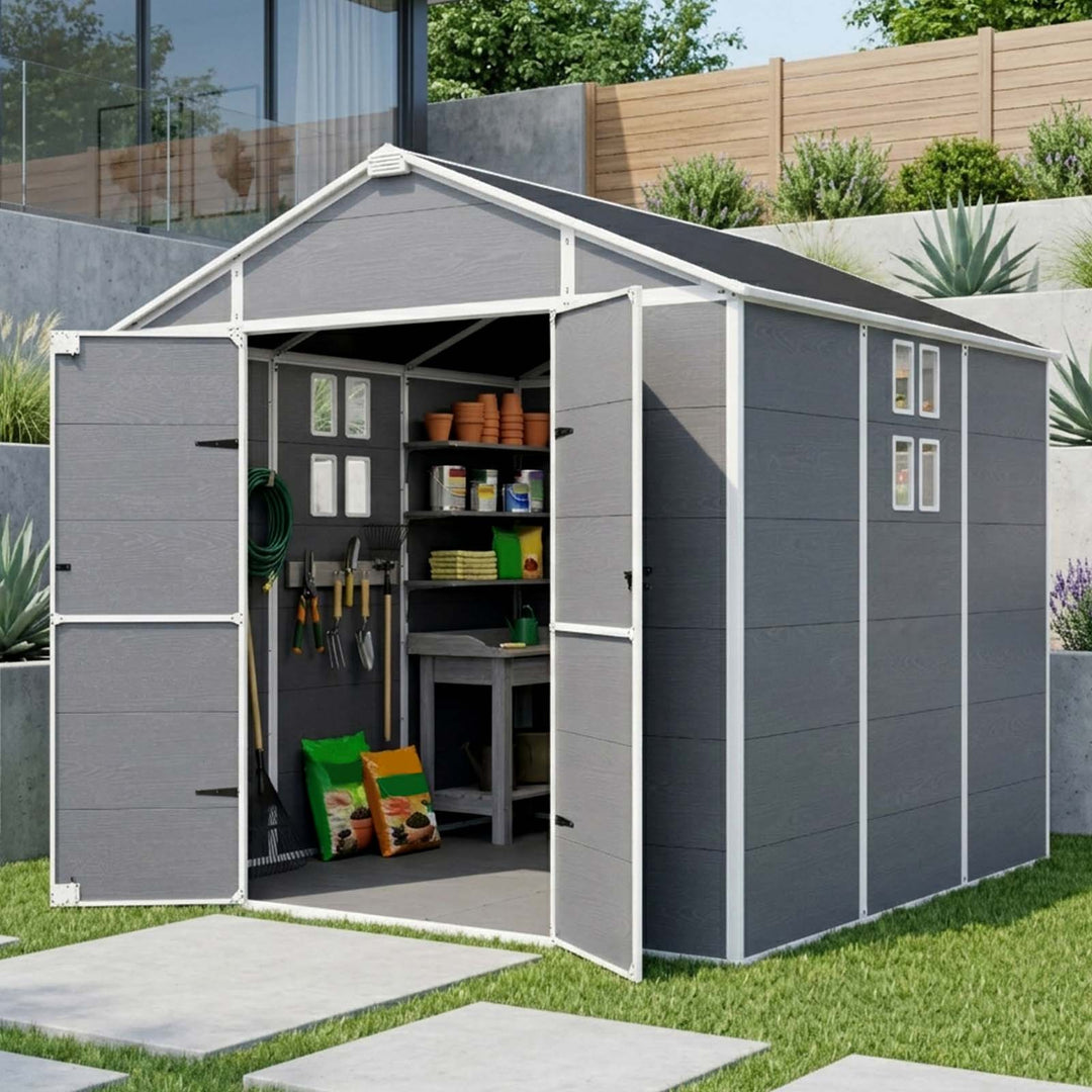 COOS BAY 5x3/6x4/8x6/8x8 Outdoor Storage Shed