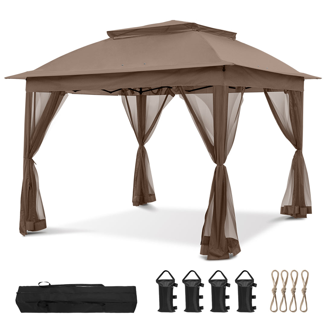 COOS BAY 11x11 Pop Up Gazebo with Mesh Netting