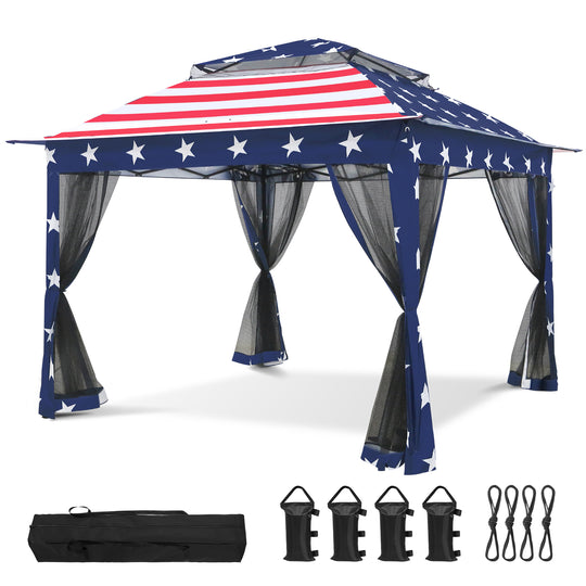 COOS BAY 11x11 Pop Up Gazebo with Mesh Netting