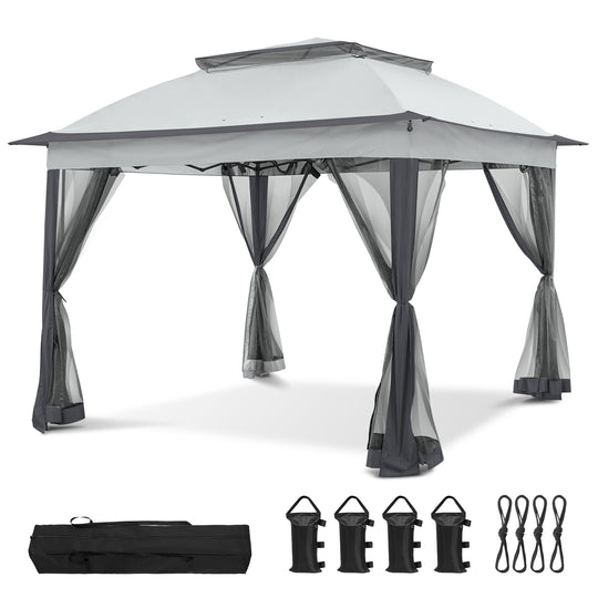 COOS BAY 11x11 Pop Up Gazebo with Mesh Netting