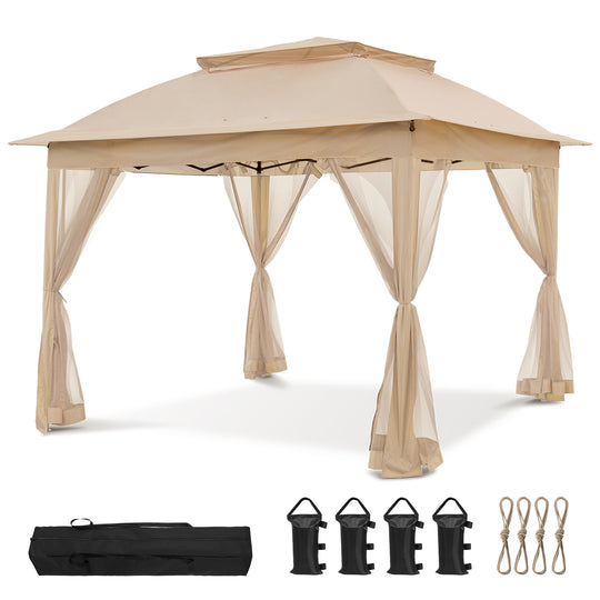 COOS BAY 11x11 Pop Up Gazebo with Mesh Netting