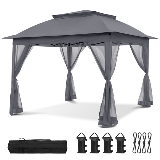 COOS BAY 11x11 Pop Up Gazebo with Mesh Netting