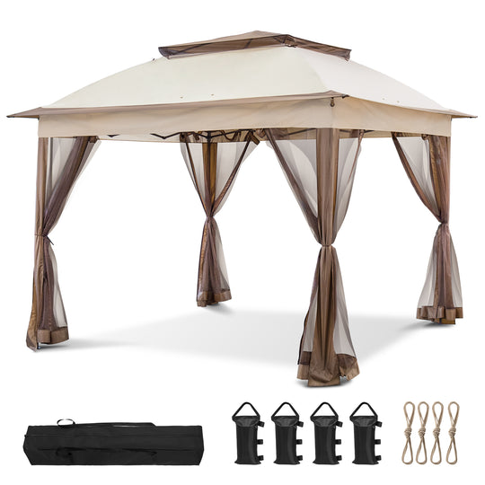 COOS BAY 11x11 Pop Up Gazebo with Mesh Netting