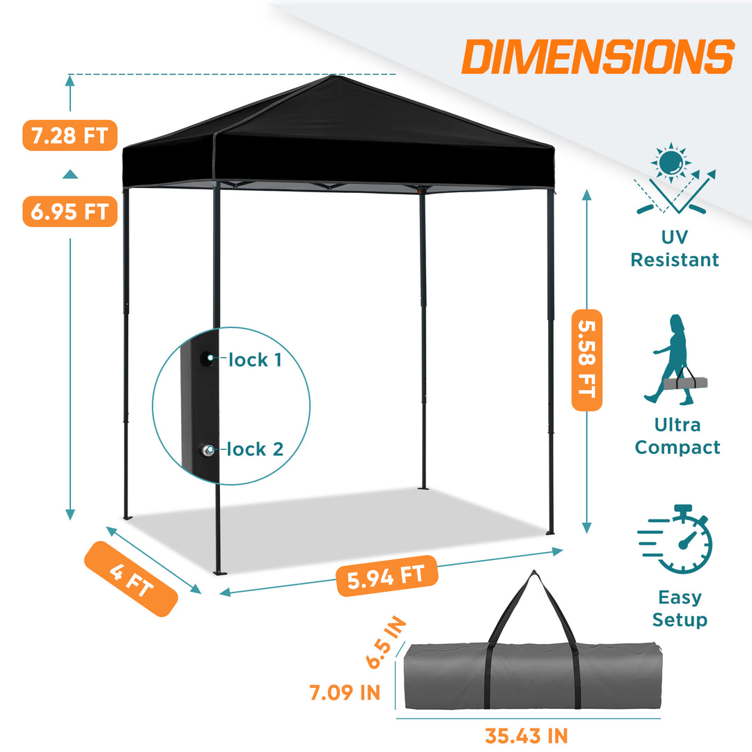 COOS BAY Pop Up Canopy Tent 6x4