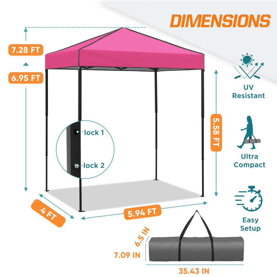 COOS BAY Pop Up Canopy Tent 6x4