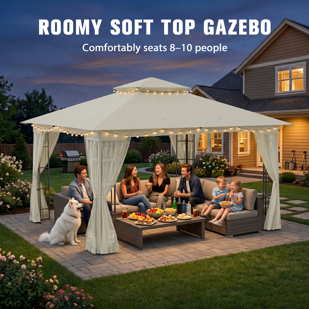 COOS BAY 10x12 Outdoor Patio Gazebo with Netting
