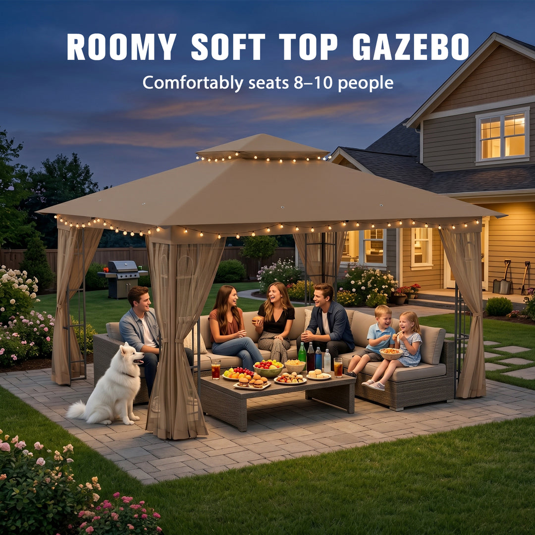 COOS BAY 10x12 Outdoor Patio Gazebo with Netting