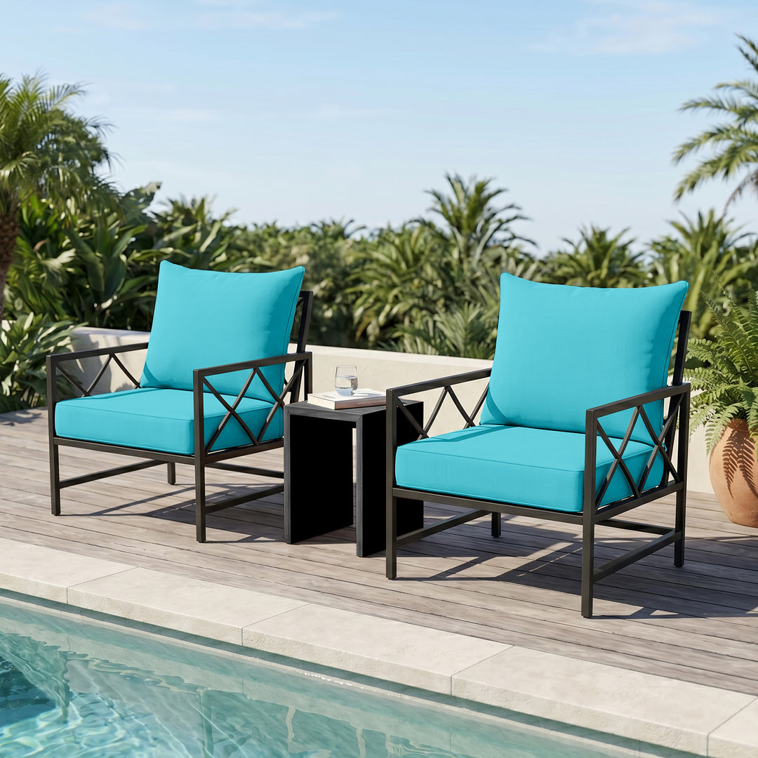 COOS BAY Deep Seat Patio Chair Cushions, 2 Pack