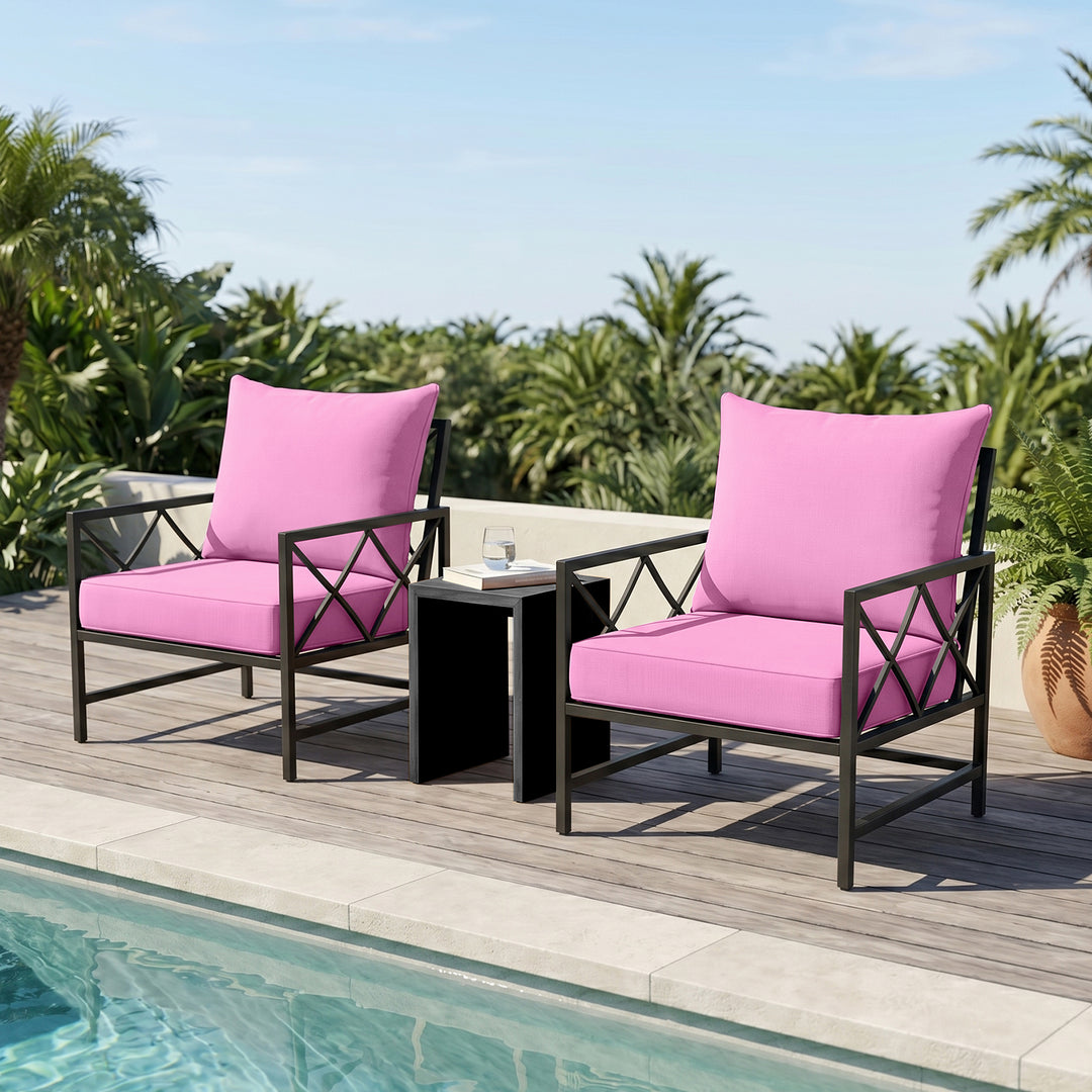 COOS BAY Deep Seat Patio Chair Cushions, 2 Pack