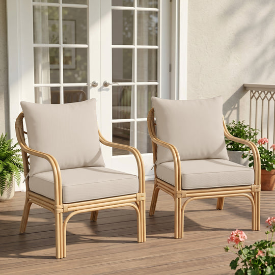 COOS BAY Deep Seat Patio Chair Cushions, 4 Pack