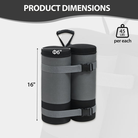 COOS BAY Canopy Weights Set of 4/6, 270 lbs, Gray