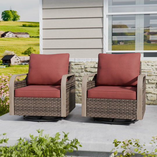 COOS BAY Modern 2 PCS Swivel Rocker Chairs