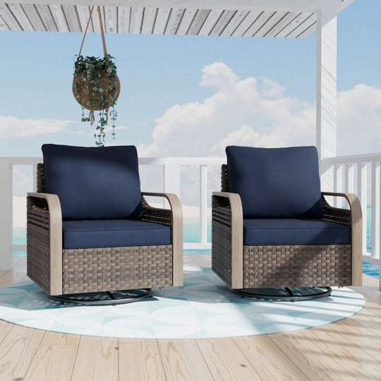 COOS BAY Modern 2 PCS Swivel Rocker Chairs