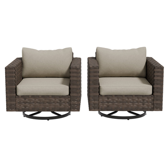 COOS BAY Lanai Chic Outdoor Swivel Rocking Chair, Set of 1, 2, 4