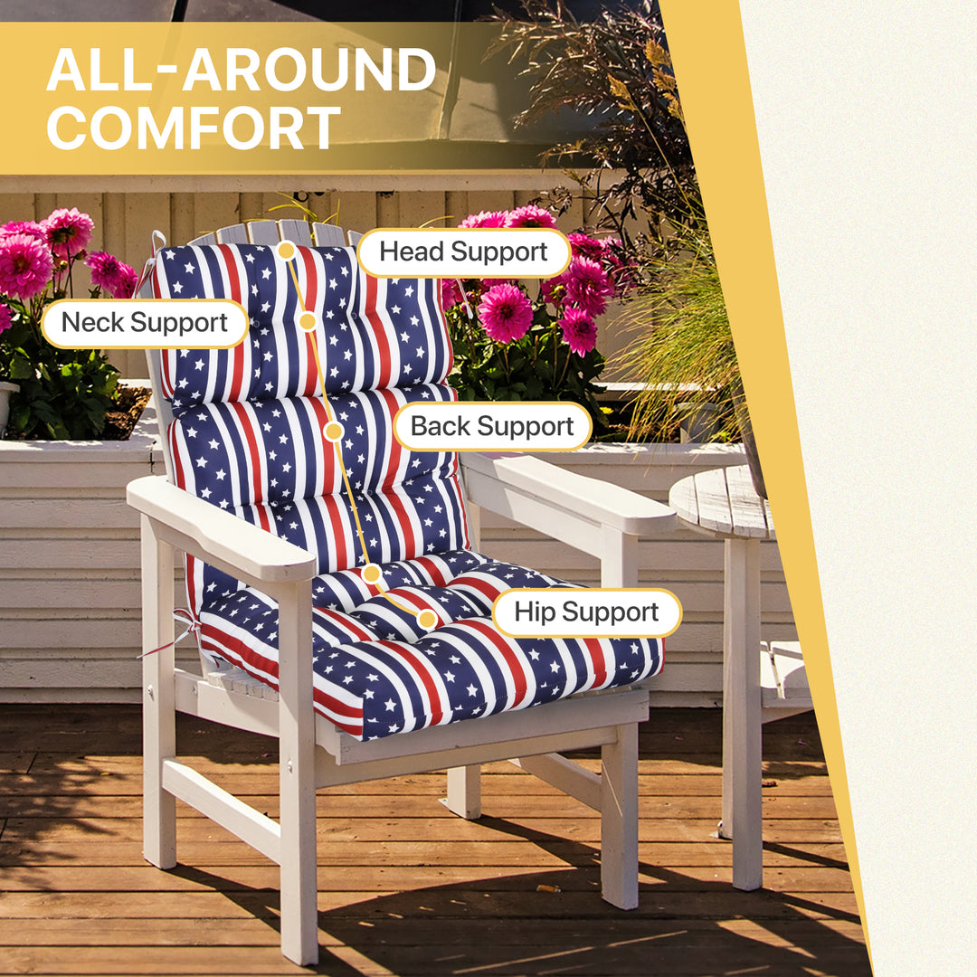 COOS BAY Outdoor Chair Cushions High Back 46x22 Inch, 2 Pack