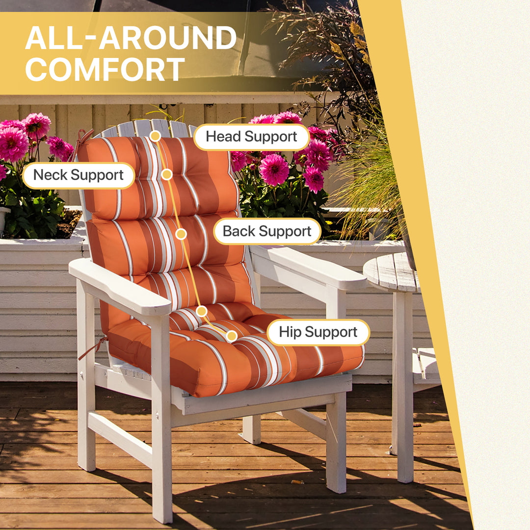 COOS BAY Outdoor Chair Cushions High Back 46x22 Inch, 2 Pack