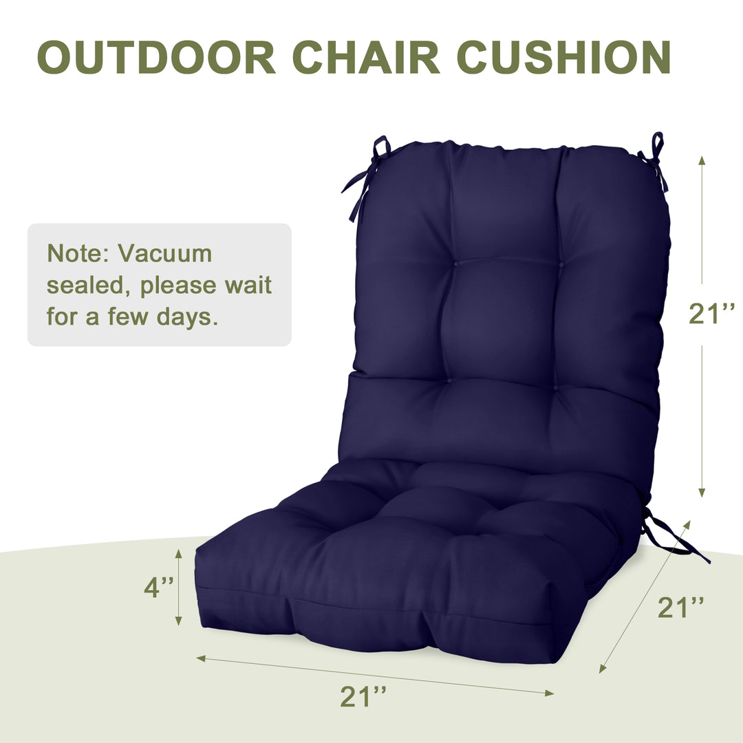 COOS BAY Tufted High Back Chair Cushions, 42x21 Inch, Set of 2