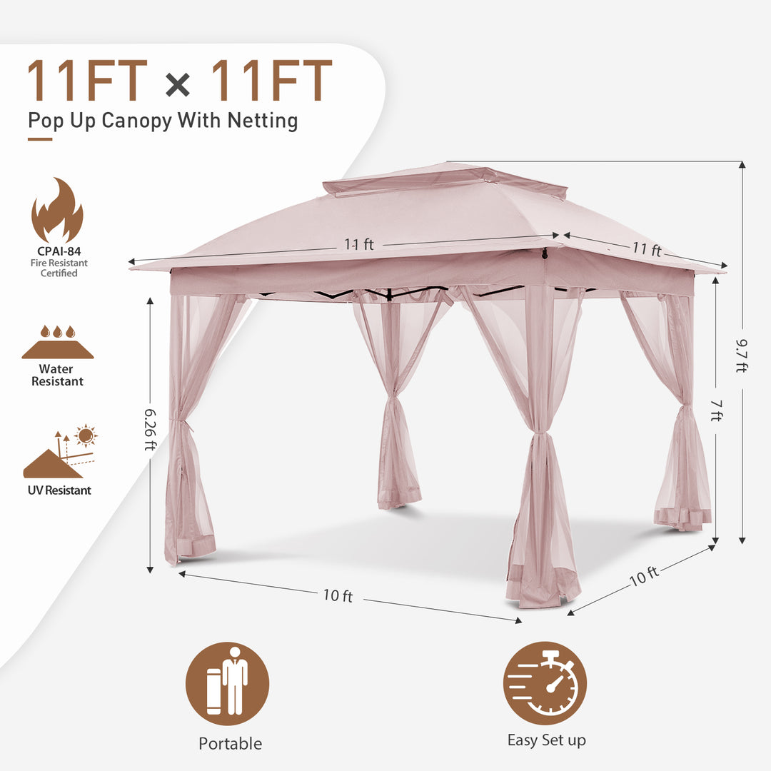 COOS BAY 11x11 Pop-Up Gazebo with Netting