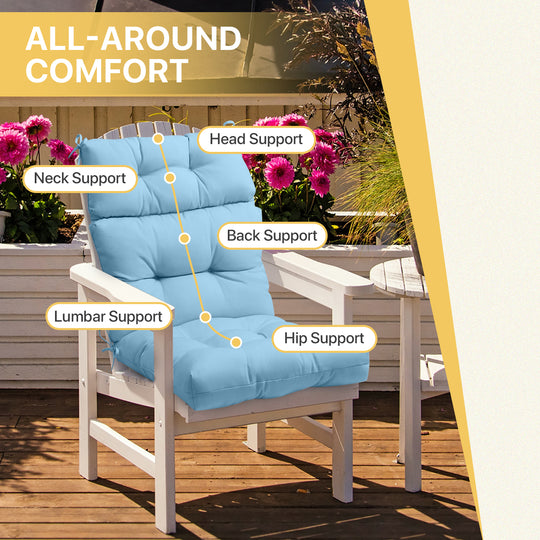 COOS BAY Outdoor Chair Cushions High Back 46x22 Inch, 1 Pack