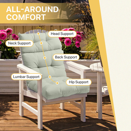 COOS BAY Outdoor Chair Cushions High Back 46x22 Inch, 2 Pack