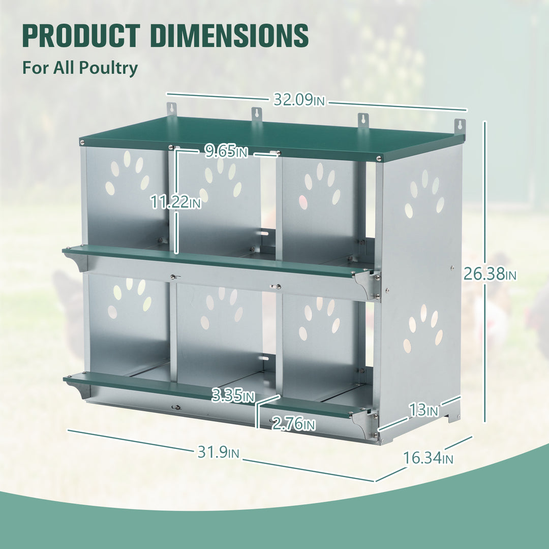 COOS BAY Metal Chicken Nesting Box, Green