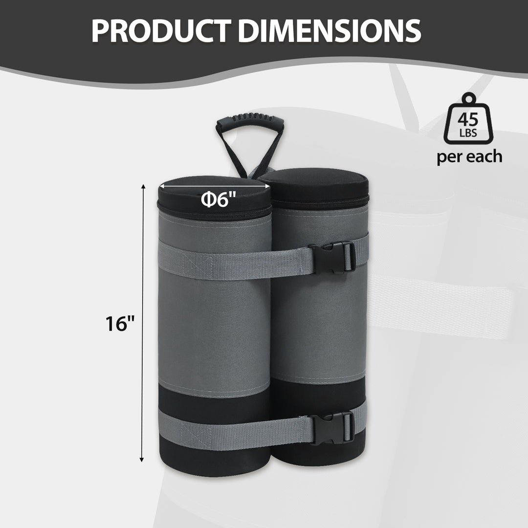 COOS BAY Canopy Weights Set of 4/6, 270 lbs, Gray