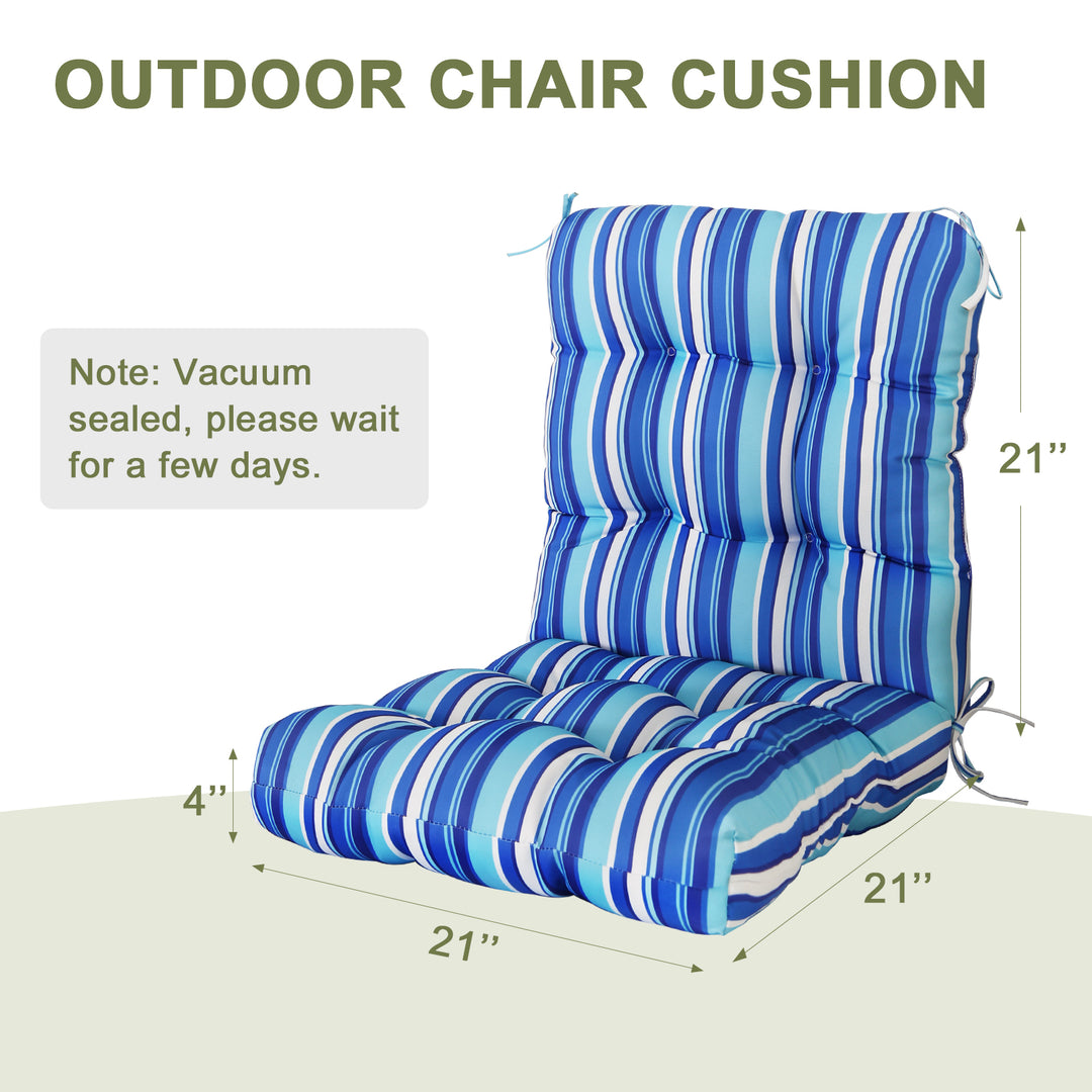 COOS BAY Tufted High Back Chair Cushions, 42x21 Inch, Set of 2