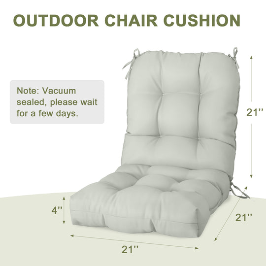 COOS BAY Tufted High Back Chair Cushions, 42x21 Inch, Set of 2