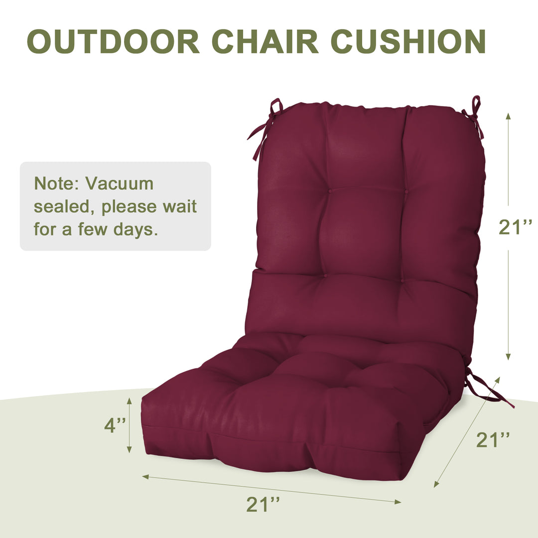 COOS BAY Tufted High Back Chair Cushions, 42x21 Inch, 1 Pack
