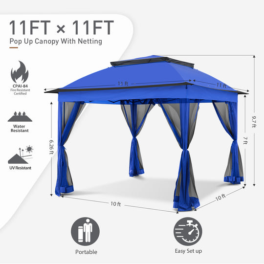 COOS BAY 11x11 Pop-Up Gazebo with Netting