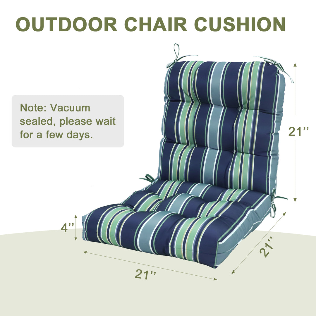 COOS BAY Tufted High Back Chair Cushions, 42x21 Inch, Set of 2