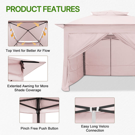 COOS BAY 11x11 Pop Up Gazebo with 4 Sidewalls